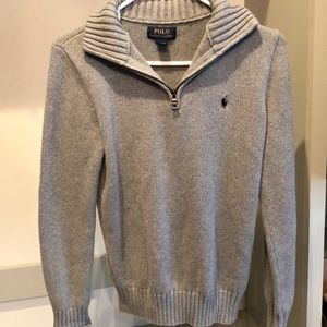 Boys polo gray sweater size 14/16